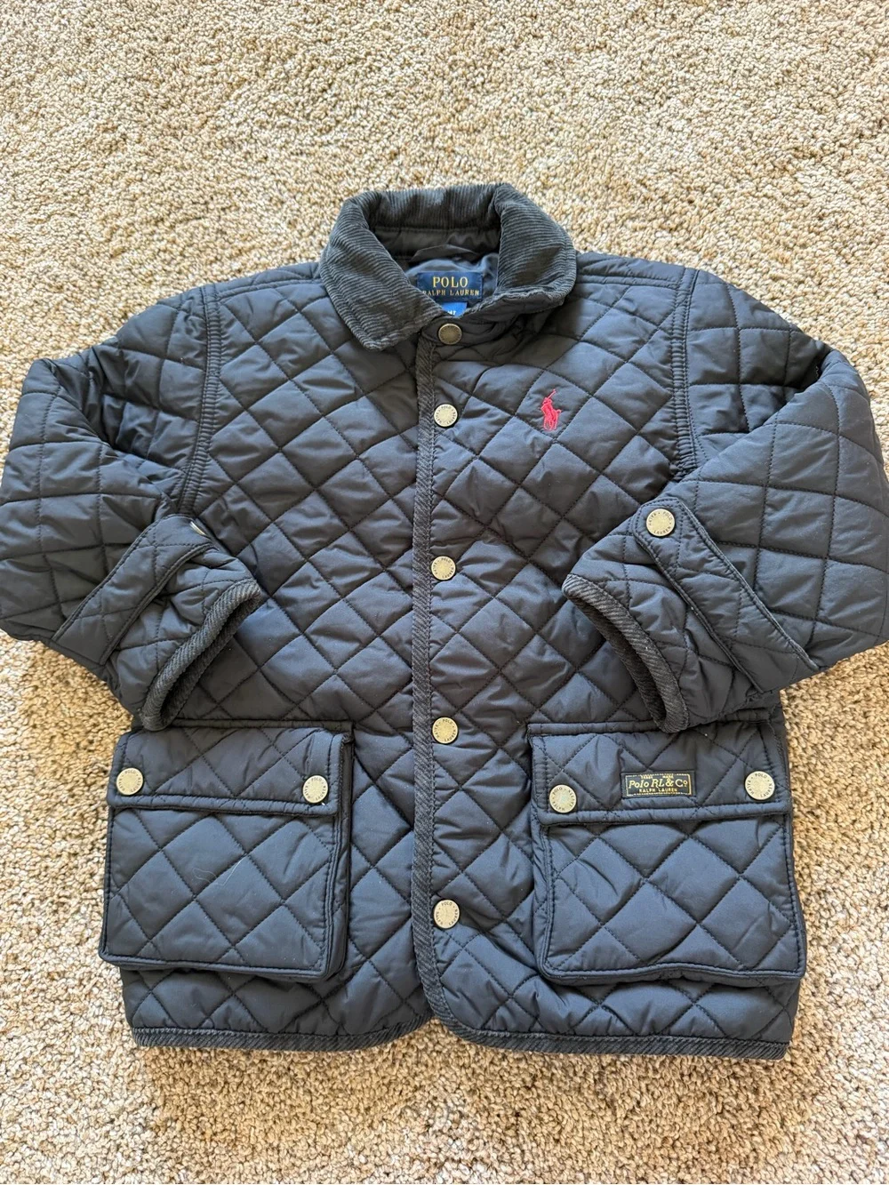 POLO RALPH LAUREN Navy Blue Quilted Jacket